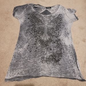 Rhinestone and metal Embellished shirt